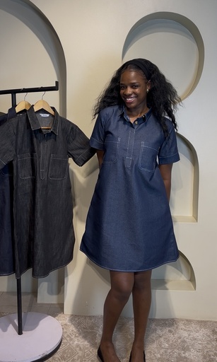 Casual Chic Denim Dress — Blue