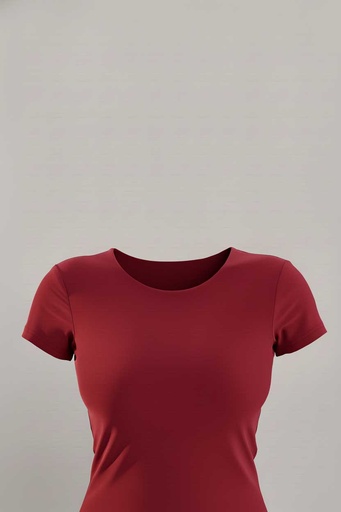 Basic Tee Short Sleeves — Maroon