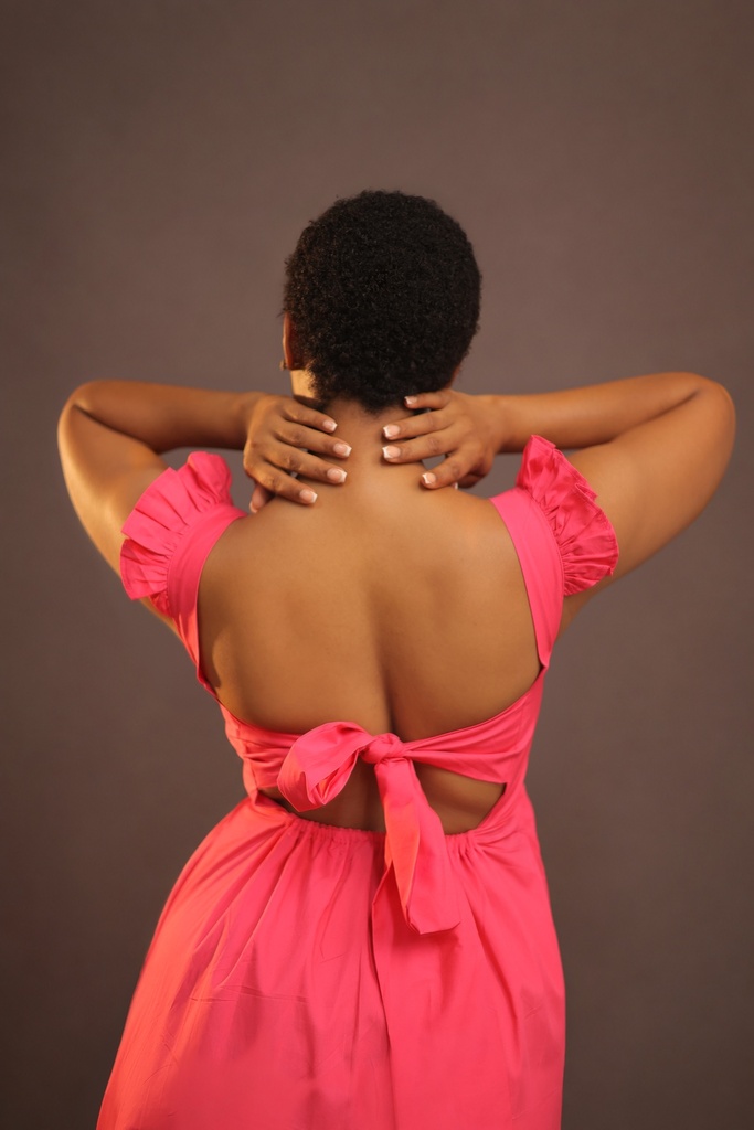 Solana Open-Back Midi Dress
