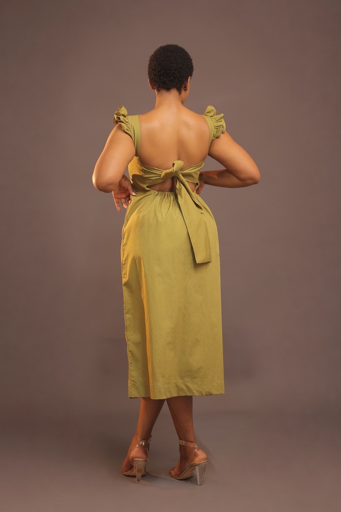 Solana Open-Back Midi Dress