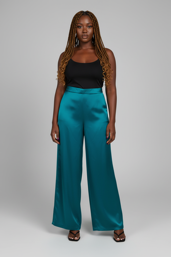 Angel Satin Pant — Blue