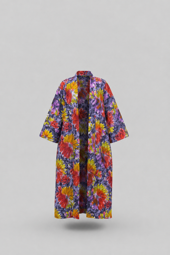 African Print Kimono — Red