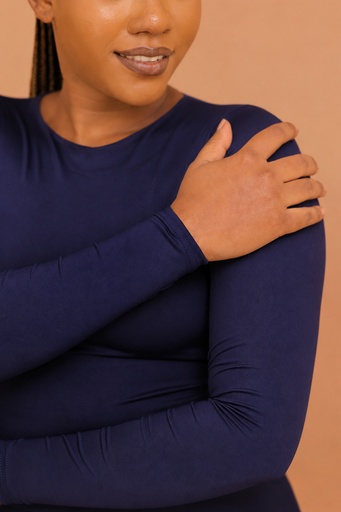 Basic Tee Long Sleeve  — Navy Blue